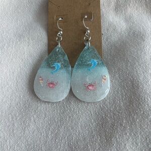 Ocean-Themed Teardrop Earrings